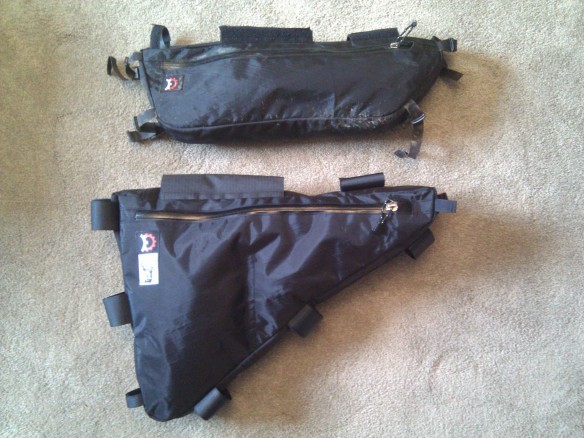 The full-frame bag compared to the Tangle.